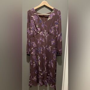 Ralph Lauren Purple Floral Long Sleeve Dress